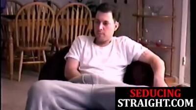 Straight jock masturbates before sucked off by DILF - boyfriendtv.com