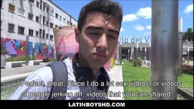 Hot Twink Latin Boy With Braces Fucks Stranger For Cash - boyfriendtv.com - Spain