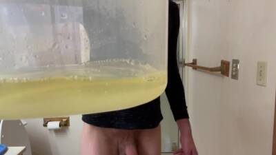 Me drinking a whole Gallon of piss while riding a dildo. - boyfriendtv.com