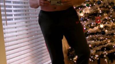Diapered sissy cumming in wet diapers by Christmas Tree - boyfriendtv.com