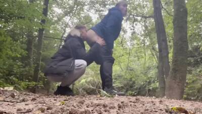 Sucking Two Guys Cocks In The Woods