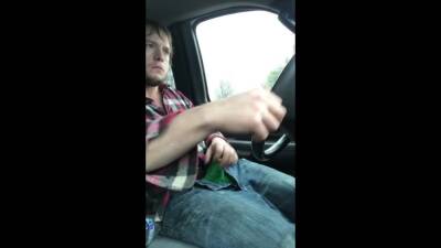 Jerking cock while driving in my car - boyfriendtv.com