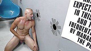 White guy finds gay lover at a glory hole - gayxo.com